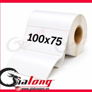 Giấy in nhiệt 100x75 chất lượng cao, in sắc nét, tương thích máy in Xprinter XP-420B, XP-470B, XP-480B và máy in Zebra. Phù hợp in mã vạch, tem dán thùng carton, tem vận chuyển.