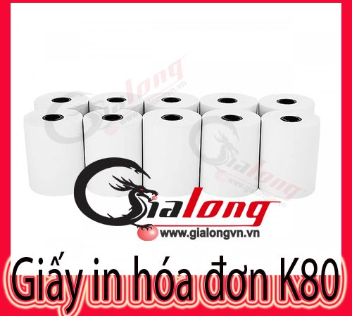 Giấy in hóa đơn K80x45 chất lượng cao, phù hợp máy in bill bán hàng, máy POS thu ngân. Khổ 80mm chuẩn, in rõ nét, giá tốt, giao nhanh toàn quốc.