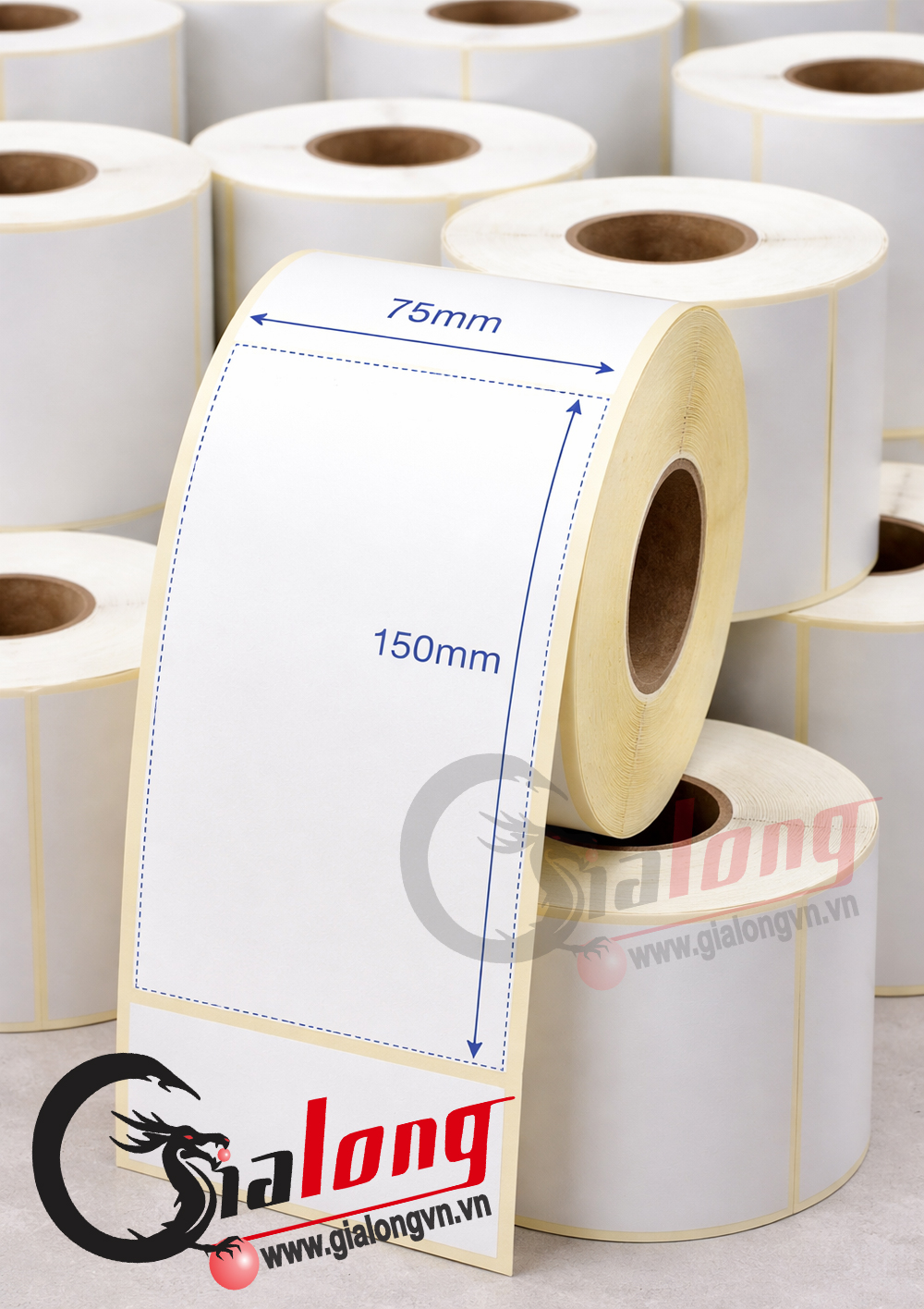 Giấy In Nhiệt 75x150 4 Giấy in mã vạch vận đơn chất lượng cao, decal nhiệt 75x150mm, in sắc nét, không cần mực. Phù hợp in tem giao hàng Shopee, GHN, J&T, tiết kiệm chi phí.